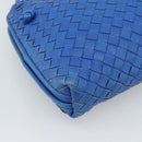 BOTTEGA VENETA INTRECCIATO Shoulder Bag Leather Blue Auth 187113-15