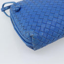 BOTTEGA VENETA INTRECCIATO Shoulder Bag Leather Blue Auth 187113-10