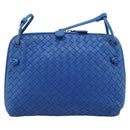 BOTTEGA VENETA INTRECCIATO Shoulder Bag Leather Blue Auth 187113-13