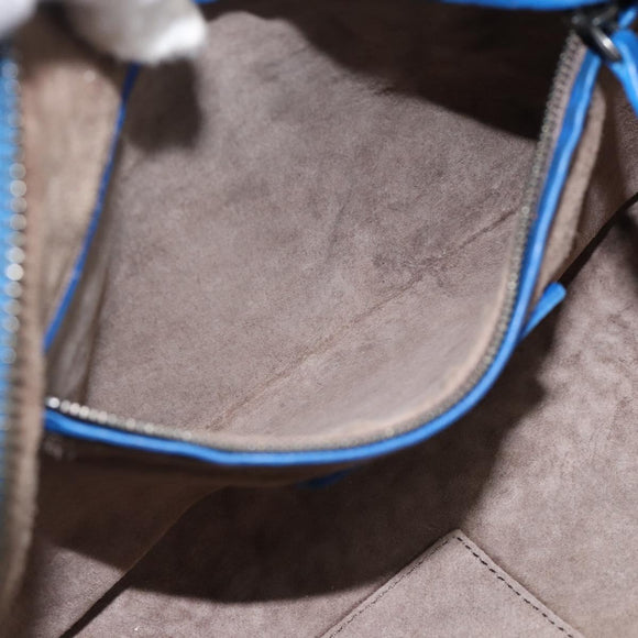 BOTTEGA VENETA INTRECCIATO Shoulder Bag Leather Blue Auth 187113