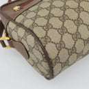 GUCCI GG Supreme Web Sherry Line Bag PVC Beige Gold 001 113 6472 Auth 187114-11