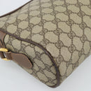 GUCCI GG Supreme Web Sherry Line Bag PVC Beige Gold 001 113 6472 Auth 187114-13