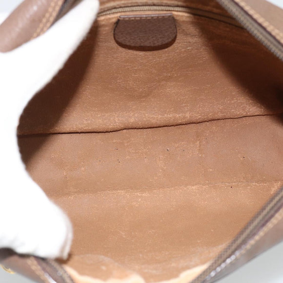 GUCCI GG Supreme Web Sherry Line Bag PVC Beige Gold 001 113 6472 Auth 187114