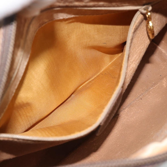 GUCCI GG Supreme Web Sherry Line Bag PVC Beige Gold 001 113 6472 Auth 187114