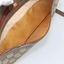 GUCCI GG Supreme Web Sherry Line Bag PVC Beige Gold 001 113 6472 Auth 187114-21
