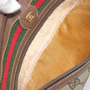 GUCCI GG Supreme Web Sherry Line Bag PVC Beige Gold 001 113 6472 Auth 187114-22