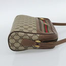 GUCCI GG Supreme Web Sherry Line Bag PVC Beige Gold 001 113 6472 Auth 187114-5