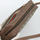 GUCCI GG Supreme Web Sherry Line Bag PVC Beige Gold 001 113 6472 Auth 187114-6