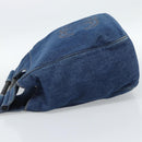 CHANEL Hand Bag Denim Blue Gold CC Auth 187118-3