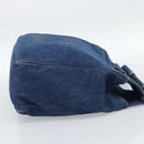 CHANEL Hand Bag Denim Blue Gold CC Auth 187118-4