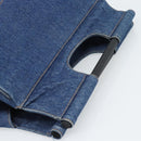 CHANEL Hand Bag Denim Blue Gold CC Auth 187118-6