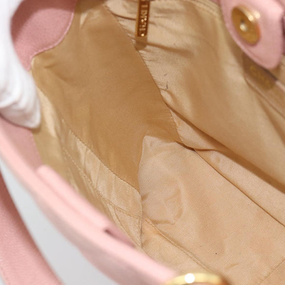 CHANEL Matelasse PST Chain Tote Bag Caviar Skin Pink Gold CC Auth 187119SAV