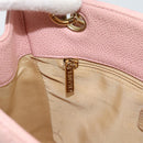 CHANEL Matelasse PST Chain Tote Bag Caviar Skin Pink Gold CC Auth 187119SAV-19