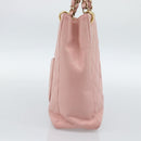 CHANEL Matelasse PST Chain Tote Bag Caviar Skin Pink Gold CC Auth 187119SAV-3