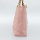 CHANEL Matelasse PST Chain Tote Bag Caviar Skin Pink Gold CC Auth 187119SAV-4