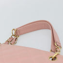CHANEL Matelasse PST Chain Tote Bag Caviar Skin Pink Gold CC Auth 187119SAV-8