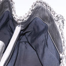 CHANEL Matelasse Chain Me Shoulder Bag Leather Silver CC Auth 187120SAV-21