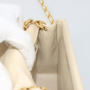 CHANEL Mademoiselle Chain Shoulder Bag Lamb Skin Beige Gold CC Auth 187124SAV-22