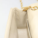 CHANEL Mademoiselle Chain Shoulder Bag Lamb Skin Beige Gold CC Auth 187124SAV-23