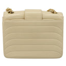CHANEL Mademoiselle Chain Shoulder Bag Lamb Skin Beige Gold CC Auth 187124SAV-2