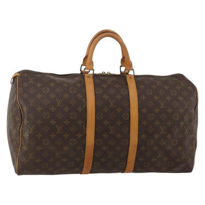 LOUIS VUITTON Monogram Keepall 55 Boston Bag M41424 LV Auth 187125