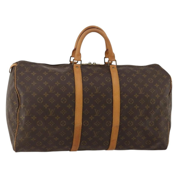 LOUIS VUITTON Monogram Keepall 55 Boston Bag M41424 LV Auth 187125