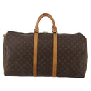 LOUIS VUITTON Monogram Keepall 55 Boston Bag M41424 LV Auth 187125-2