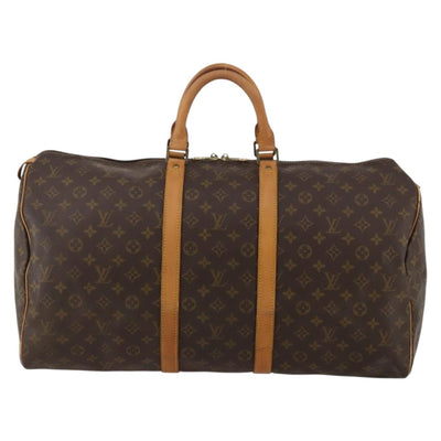 LOUIS VUITTON Monogram Keepall 55 Boston Bag M41424 LV Auth 187125 - 0