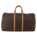 LOUIS VUITTON Monogram Keepall 55 Boston Bag M41424 LV Auth 187125-3