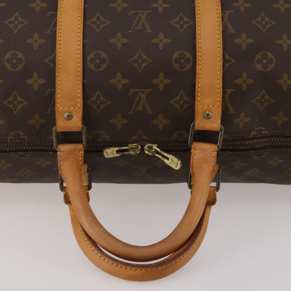LOUIS VUITTON Monogram Keepall 55 Boston Bag M41424 LV Auth 187125