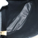 CELINE Macadam Canvas Tote Bag PVC Leather Black Gold Auth 187136V-21
