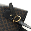 CELINE Macadam Canvas Tote Bag PVC Leather Black Gold Auth 187136V-8