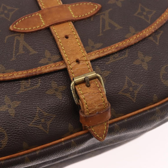 LOUIS VUITTON Monogram Saumur 30 Shoulder Bag M42256 LV Auth 187137