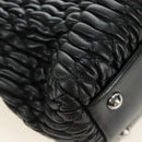 Miu Miu Hand Bag Leather 2way Black Silver Auth 187138SAV-18