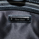 Miu Miu Hand Bag Leather 2way Black Silver Auth 187138SAV-23
