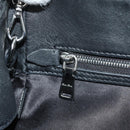 Miu Miu Hand Bag Leather 2way Black Silver Auth 187138SAV-26