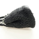 Miu Miu Hand Bag Leather 2way Black Silver Auth 187138SAV-3