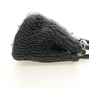 Miu Miu Hand Bag Leather 2way Black Silver Auth 187138SAV-4