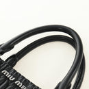 Miu Miu Hand Bag Leather 2way Black Silver Auth 187138SAV-17