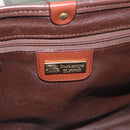 Burberrys Nova Check Hand Bag PVC 2way Green Gold Auth 187139-21