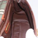 Burberrys Nova Check Hand Bag PVC 2way Green Gold Auth 187139-22