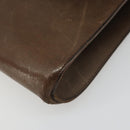Christian Dior Shoulder Bag Leather Brown Gold Auth 187141-14