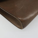 Christian Dior Shoulder Bag Leather Brown Gold Auth 187141-15