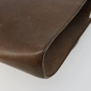 Christian Dior Shoulder Bag Leather Brown Gold Auth 187141-16