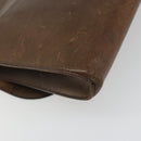 Christian Dior Shoulder Bag Leather Brown Gold Auth 187141-17