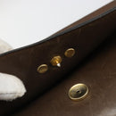 Christian Dior Shoulder Bag Leather Brown Gold Auth 187141-19