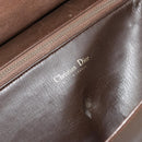Christian Dior Shoulder Bag Leather Brown Gold Auth 187141-21
