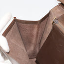 Christian Dior Shoulder Bag Leather Brown Gold Auth 187141-22