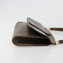 Christian Dior Shoulder Bag Leather Brown Gold Auth 187141-3