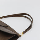 Christian Dior Shoulder Bag Leather Brown Gold Auth 187141-8